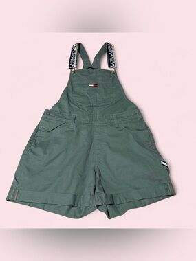 Tommy Hilfiger Olive Green Short Overalls Romper